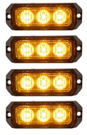 4x VÝSTRAŽNÁ SVETLO 3LED STROBESKOP ŤAHÁK POMOC 4x VÝSTRAŽNÁ SVETLO 3LED STROBESKOP ŤAHÁK POMOC