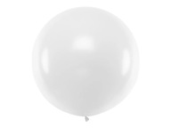 Balón Obrie pastelovo biely 1 meter