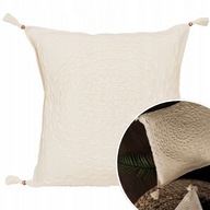 Béžová dekoratívna obliečka na vankúš v BOHO štýle 40x40 cm so strapcami Béžová dekoratívna obliečka na vankúš v BOHO štýle 40x40 cm so strapcami