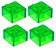 LEGO kocka 2x2 transp. zelená 4 ks 3003 NOVINKA