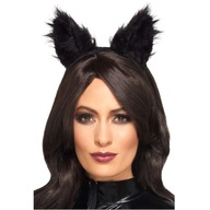 ČELENKA chlpaté CAT uši OUTFIT ČIERNY prevlek ČELENKA chlpaté CAT uši OUTFIT ČIERNY prevlek
