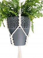 ZÁVESNÉ KVETINÁRSTVO MACRAME SO ŠPLÁTOM BOHO EKO ŠTÝLU ZÁVESNÉ KVETINÁRSTVO MACRAME SO ŠPLÁTOM BOHO EKO ŠTÝLU