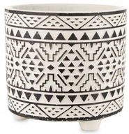 Etnický obal na kvetináč, čierno-biely, boho priemer. 20 cm Etnický obal na kvetináč, čierno-biely, boho priemer. 20 cm