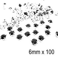 Kamienky Kamienky na šitie Čierne 6mm x 100