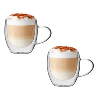 Termopoháre s dvojitou stenou, 250 ml, 2 kusy, káva cappuccino Termopoháre s dvojitou stenou, 250 ml, 2 kusy, káva cappuccino