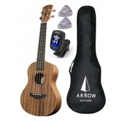 Puzdro na koncertné ukulele Arrow MH10, tuner, trsátko