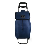 Nákupný košík, nákupná taška na kolieskach, VEĽKÁ, SVETLÁ, námornícka modrá