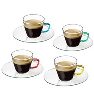 SADA ŠÁLKOV NA ESPRESSO SIMAX PRESSO 4 KS ZMIEŠANÉ FARBY TEPLODOLNÉ SKLO SADA ŠÁLKOV NA ESPRESSO SIMAX PRESSO 4 KS ZMIEŠANÉ FARBY TEPLODOLNÉ SKLO