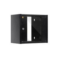RACK závesná skrinka 10'', 6U, 300mm, Netrack S-Line, čierna, sklenené dvierka RACK závesná skrinka 10'', 6U, 300mm, Netrack S-Line, čierna, sklenené dvierka