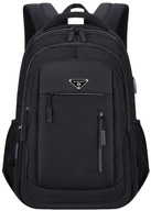 Veľký obchodný batoh na notebook 15,6" 17" čierny na prácu do mesta Veľký obchodný batoh na notebook 15,6" 17" čierny na prácu do mesta