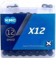 Reťaz na bicykel KMC X12 Black Tech 12 rýchlostí 126 + SPIN Reťaz na bicykel KMC X12 Black Tech 12 rýchlostí 126 + SPIN