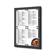 LED podsvietená menu skrinka 4xA4 čierna LED podsvietená menu skrinka 4xA4 čierna