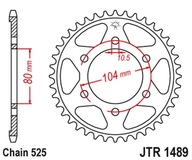 Zadné ozubené koleso Jt 4359 42 Kawasaki Z 1000 03-06 Zadné ozubené koleso Jt 4359 42 Kawasaki Z 1000 03-06