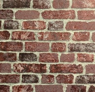 3D tapeta na stenu z červených tehál s konvexnou textúrou 3D tapeta na stenu z červených tehál s konvexnou textúrou