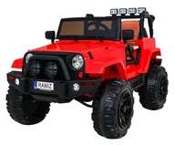 All Terrain batériové auto pre deti Red Jeep + Pi terénne vozidlo