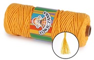 Bavlnená šnúra zlata -viazaná makrama 3 mm Bavlnená šnúra zlata -viazaná makrama 3 mm