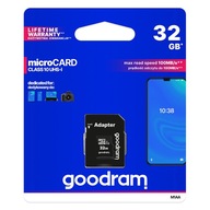PAMÄŤOVÁ KARTA 32GB Goodram MICRO SDHC SD CLASS10 PAMÄŤOVÁ KARTA 32GB Goodram MICRO SDHC SD CLASS10