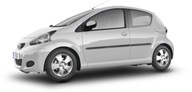 Bočné lišty Toyota Aygo, 2005-2014, 5 dverí.
