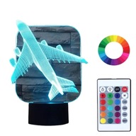 Nočná lampa Lietadlo Darček Led NAME Gravírovanie Nočná lampa Lietadlo Darček Led NAME Gravírovanie