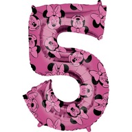 Fóliový balónik Minnie Mouse Forever číslo „5 Fóliový balónik Minnie Mouse Forever číslo „5