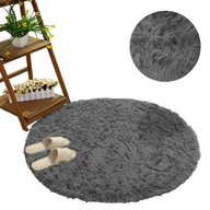 Huňatý plyšový okrúhly koberec soft circle 80. roky Huňatý plyšový okrúhly koberec soft circle 80. roky