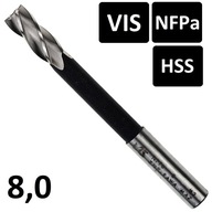 NFPa prstová fréza fi 8,0 HSS DIN844 POLISH VIS