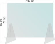 Kryt na pult plexi 100x75x85 4mm stojace plexi Kryt na pult plexi 100x75x85 4mm stojace plexi