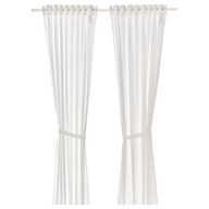 IKEA záves s kravatami OBLIENKA s bodkami/biela 120x300cm 2ks IKEA záves s kravatami OBLIENKA s bodkami/biela 120x300cm 2ks
