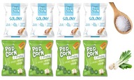 Popcorn 2 príchute solená zelená cibuľa Pękatek mix 8x 90g snack