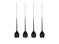 Závesné svietidlo Azzardo Izza 4 Black, model AZ0100