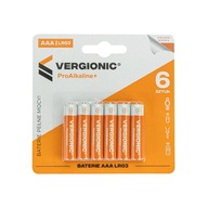 Alkalická batéria Vergionic AAA R3 palice 6 ks