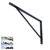 Vystužená oceľová podpera police 500x330x20x4,0 mm čierna Vystužená oceľová podpera police 500x330x20x4,0 mm čierna