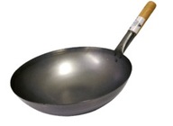 Plechový wok zaoblené dno pr. 35 cm
