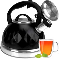 ELEGANTNÁ VELKÁ PLYNOVÁ VARNÁ VARNÁ ČIERNO+STRIEBORNÁ 2,7L S PIŠTALOU, INDUKCIA ELEGANTNÁ VELKÁ PLYNOVÁ VARNÁ VARNÁ ČIERNO+STRIEBORNÁ 2,7L S PIŠTALOU, INDUKCIA