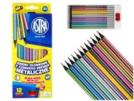 METALLIC 12 farebných ceruziek Astra