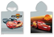 Pončo pre deti 50x115 Cars Cars sivý červený uterák Pončo pre deti 50x115 Cars Cars sivý červený uterák