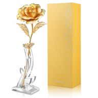 ETEREAUTY zlatá fóliovaná ruža darčekový kvet