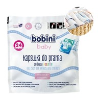 Bobini Baby kapsule na pranie, biele, 24 ks. Bobini Baby kapsule na pranie, biele, 24 ks.