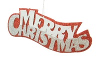 Vianočný prívesok s lesklým trblietavým nápisom