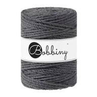 Paličkovaná šnúra Macrame 5 mm 3vrstvová uhlie Paličkovaná šnúra Macrame 5 mm 3vrstvová uhlie