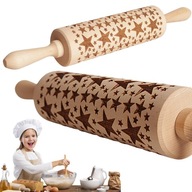 DREVENÝ VALEC NA COOKIES, S VYGRAVÍM VIANOČNÝMI HVIEZDAMI DREVENÝ VALEC NA COOKIES, S VYGRAVÍM VIANOČNÝMI HVIEZDAMI