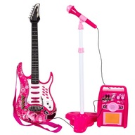 Elektrická gitara so stojanovým zosilňovačom pre mikrofón