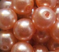 Sklenené perličky z lososa 8mm 20ks Sklenené perličky z lososa 8mm 20ks