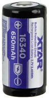 XTAR 16340-65PCM 650mAh Li-ION Protecte 3,7V 1,95A XTAR 16340-65PCM 650mAh Li-ION Protecte 3,7V 1,95A