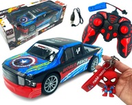 Športové auto CAPTAIN AMERICA na diaľkové ovládanie + kľúčenka spiderman Športové auto CAPTAIN AMERICA na diaľkové ovládanie + kľúčenka spiderman