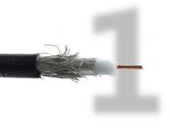 Anténny kábel TRISET 113, potiahnutý gélom - 1 meter