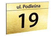 Adresná tabuľa s číslom domu 30 x 20 cm Zlatá