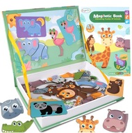 Montessori edukačná magnetická puzzle kniha Zvieratká puzzle set Montessori edukačná magnetická puzzle kniha Zvieratká puzzle set
