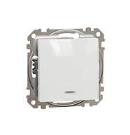 SCHNEIDER DESIGN JEDINÉ TLAČIDLO S BIELOU LED SCHNEIDER DESIGN JEDINÉ TLAČIDLO S BIELOU LED