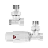 Sada chrómových termostatických radiátorov 1/2". Sada chrómových termostatických radiátorov 1/2".